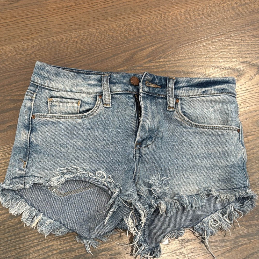 Blank Jeans Kids Stylish Frayed Hem Denim Shorts